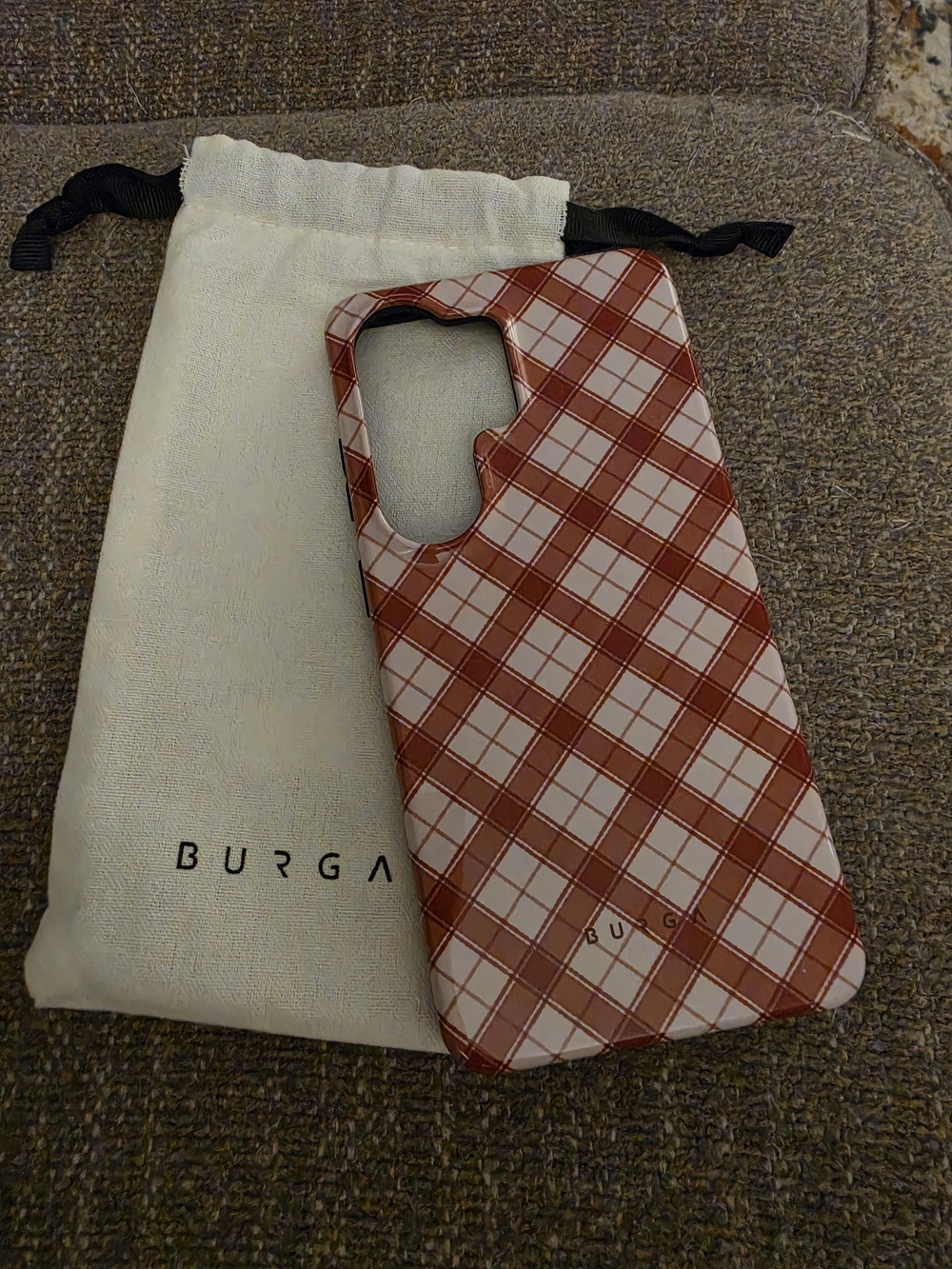 Burga Red Plaid Protective Phone Case Samsung S26 Ultra